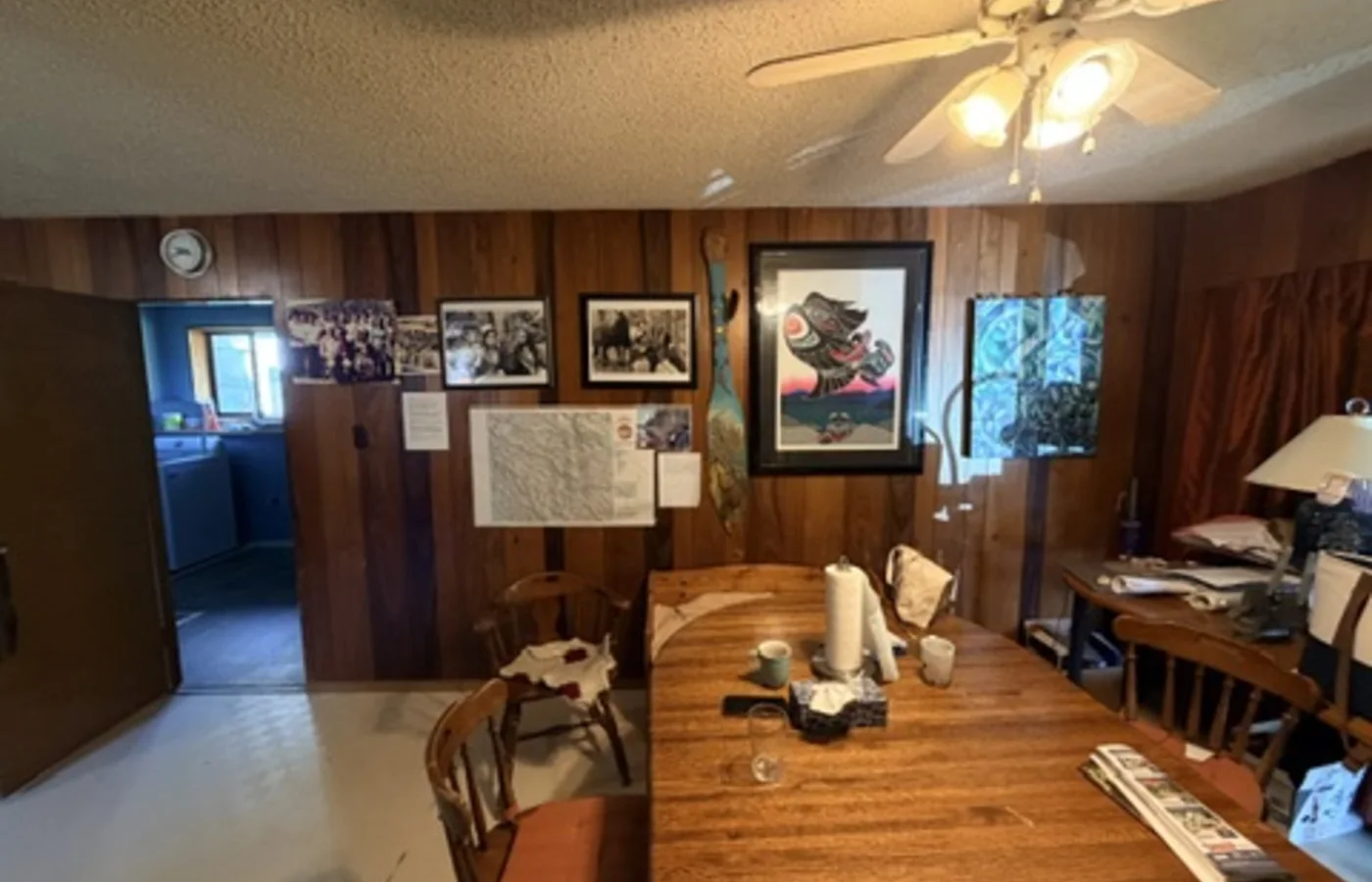 Interior documentation photograph from Displaced.