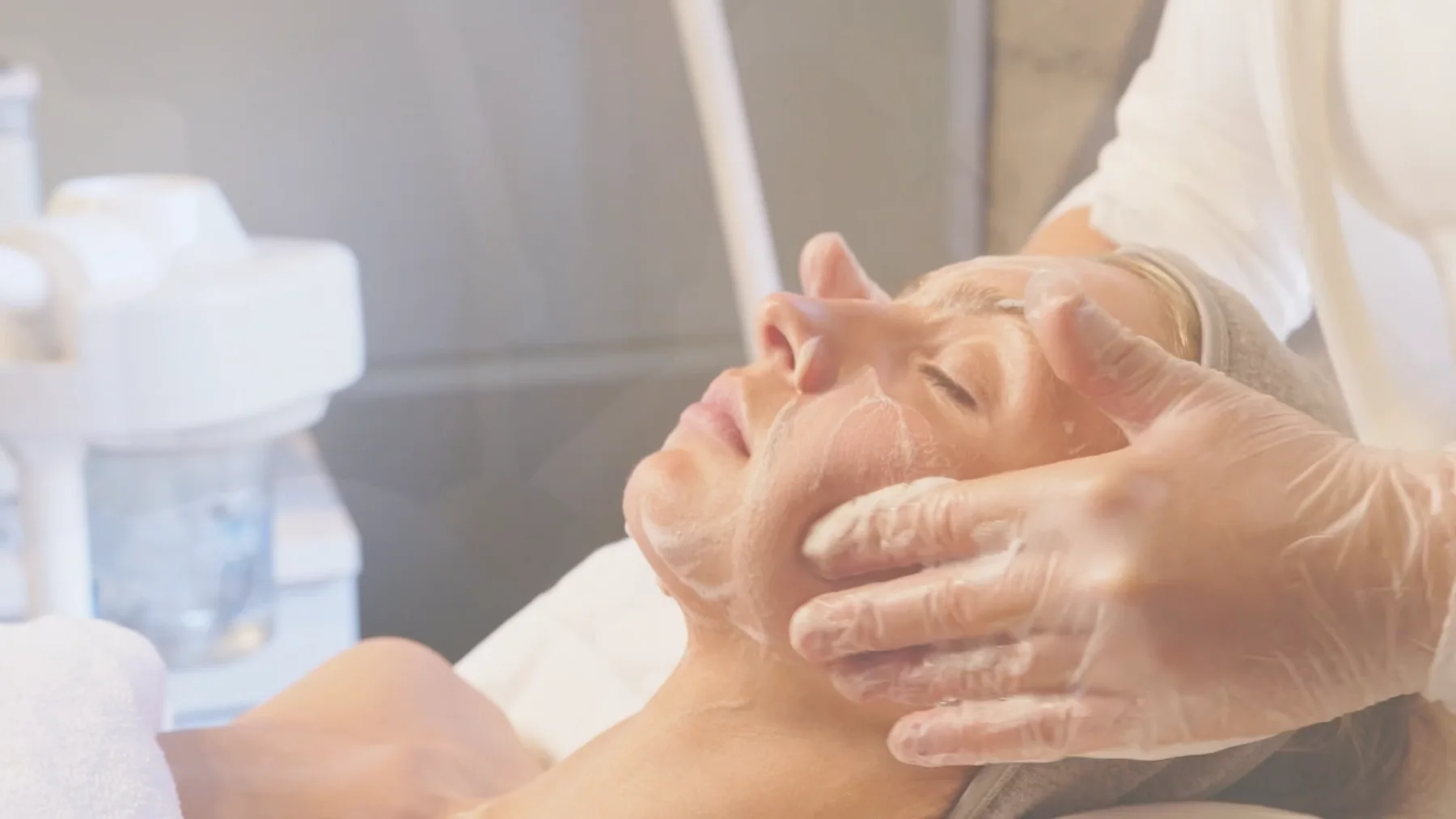 Medical facial service frame from the KMA web video package.