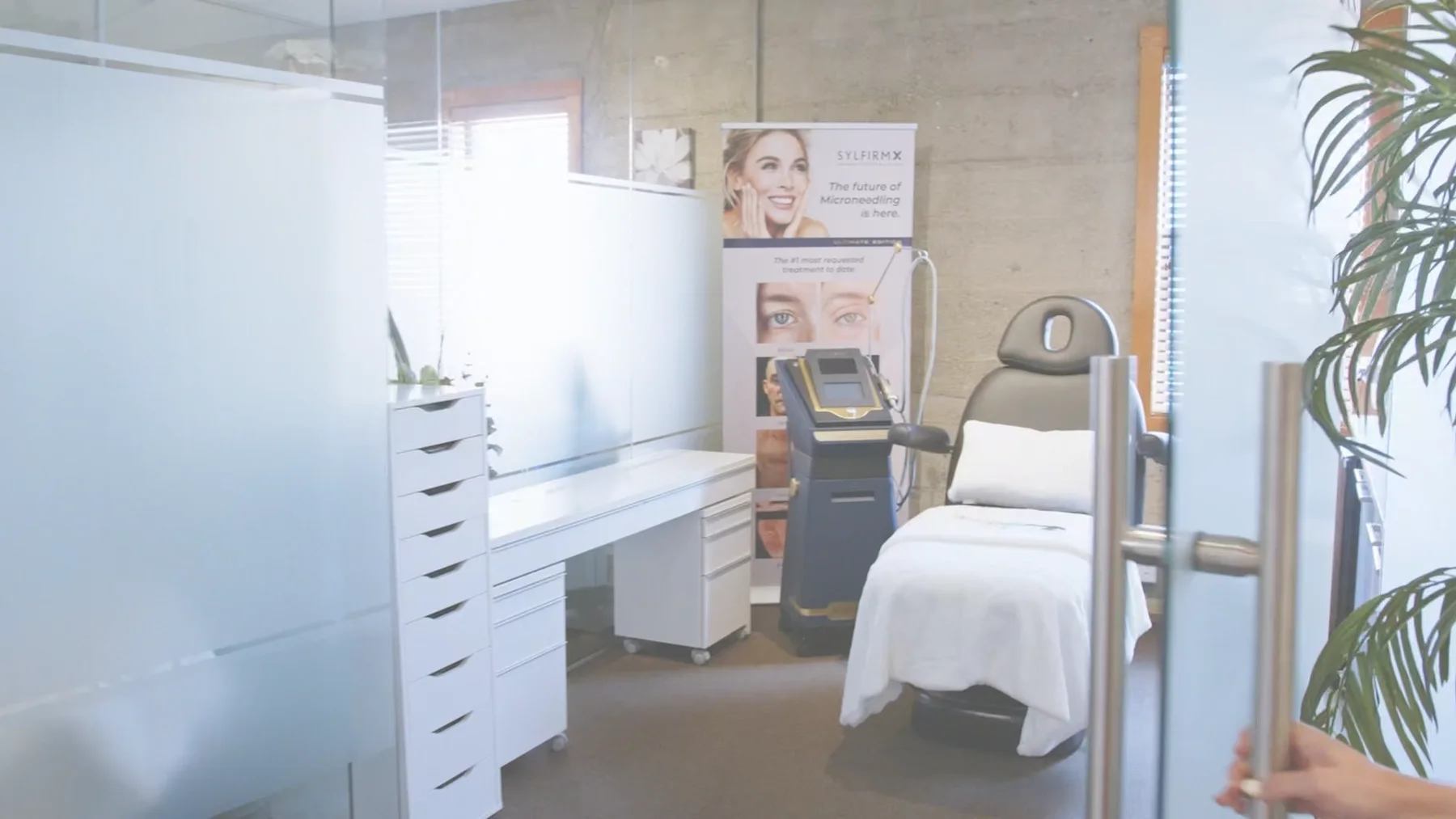 Kelowna Medical Aesthetics clinic room frame from the web video package.