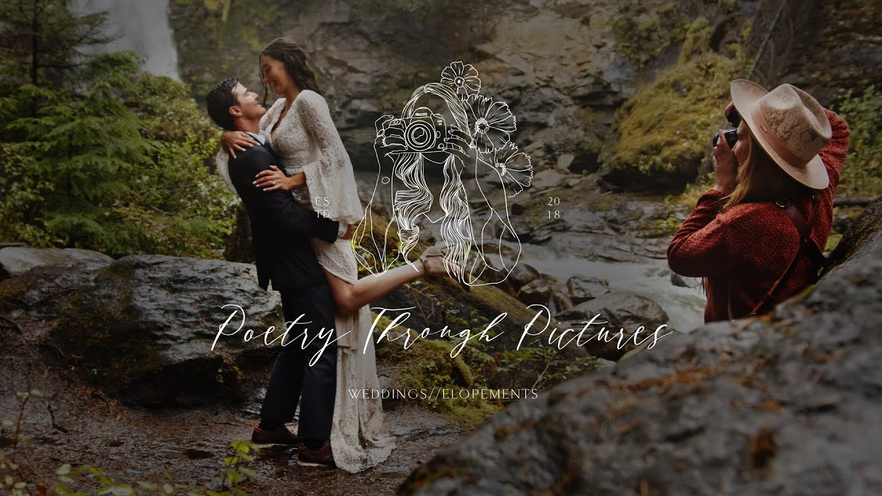 An adventure elopement couple stands in a dramatic British Columbia landscape.