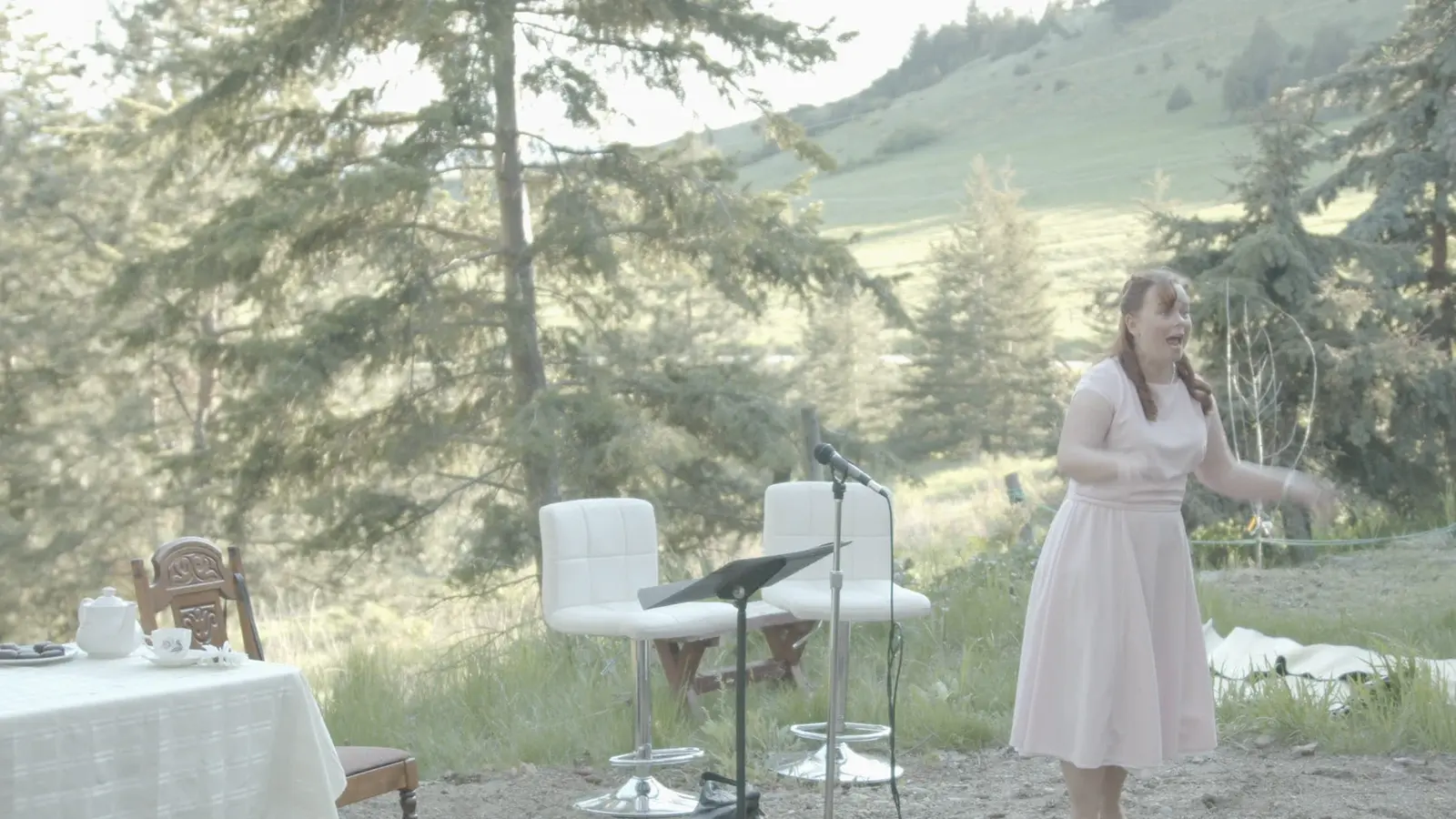 Close performance frame of Kendra Hesketh from The Pink Unicorn.
